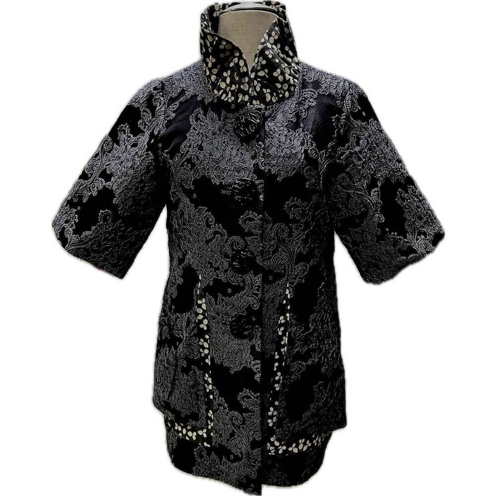 NEW AN REN ruffle pocket jacket in 9176blk